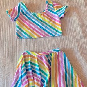 Wild Rich Kids Rainbow Stripes Two Piece